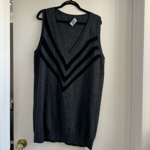 Prada cashmere sweater v-neck vest/ dress